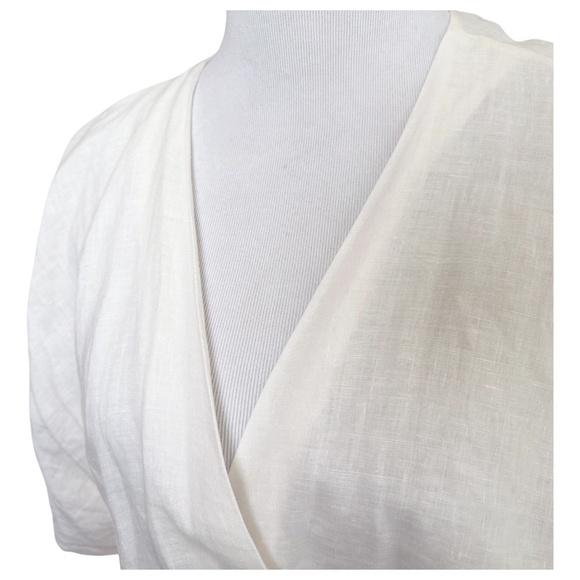 & Other Stories Linen Wrap Midi Dress - Picture 5 of 6